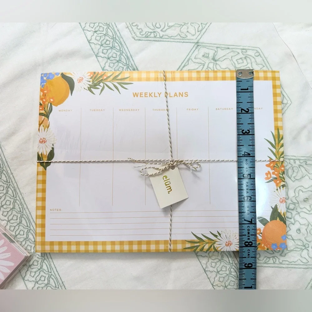 NWT Elūm Designs Stationery Planning Trio Set - Citrus Florals - Set of 3